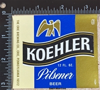 Koehler Pilsener Beer Label