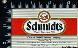 Schmidt's Beer Label