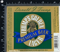 Trump's Golden Lager Beer Label