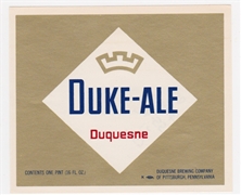 Duke-Ale 16 oz Beer Label