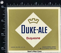 Duke-Ale 16 oz Beer Label