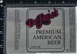 DeFazio's Premium American Beer Label
