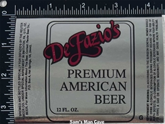 DeFazio's Premium American Beer Label