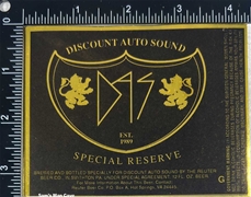 Discount Auto Sound Special Reserve Label