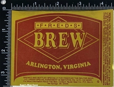 Freds Brew Beer Label