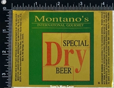 Montano's Special Dry Beer Label