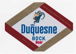 Duquesne Bock 12 oz Beer Label