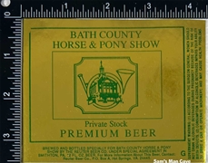 Bath County Horse & Pony Beer Label