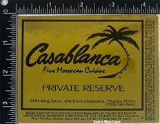 Casablanca Private Reserve Beer Label