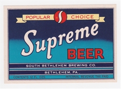 Supreme IRTP Beer Label