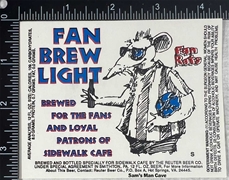 Fan Brew Light Beer Label