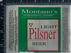 Montano's Light Pilsner Beer Label