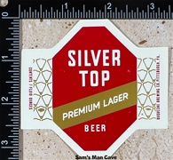 Silver Top Premium Lager Beer Label