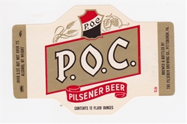 P.O.C Pilsener Beer Label