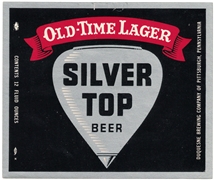 Silver Top Old-Time Lager Beer Label