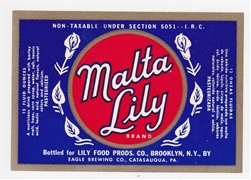 Malta Lily Brand Beer Label