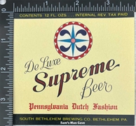 De Luxe Supreme IRTP Beer Label
