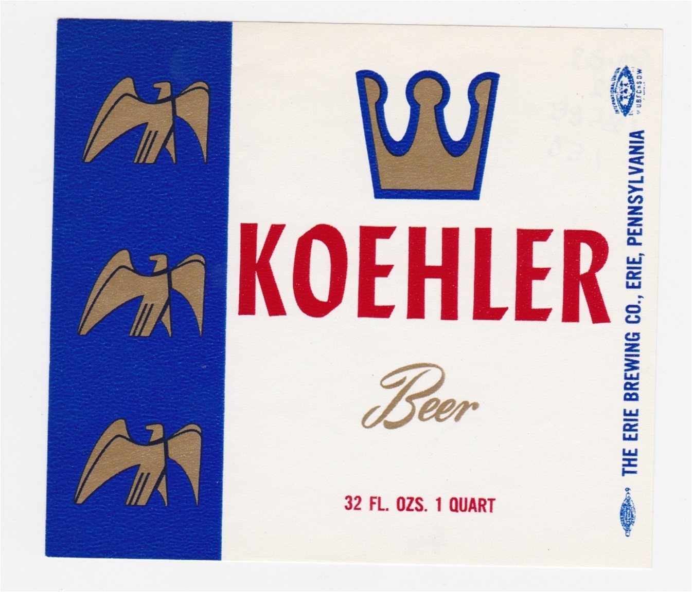 Koehler Beer Label 