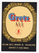 Gretz Ale Beer Label