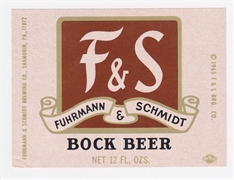 F&S Bock Beer Label