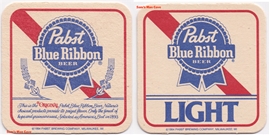 PABST BLUE RIBBON BEER OldTime Flavor Coaster Milwaukee 