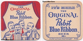 Pabst Blue Ribbon Quartet Beer Coaster