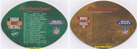 Budweiser Bud Light Sunday Night Monday Night Football Coaster