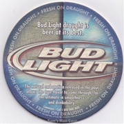 Bud Light Draught Beer Coaster