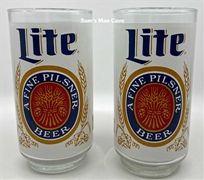 Miller Lite Label Glass Set