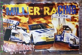 Miller Racing Beer Poster