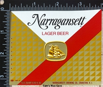 Narragansett Lager Beer Label