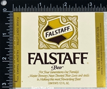 Falstaff Beer Label