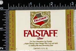 Falstaff Beer Label