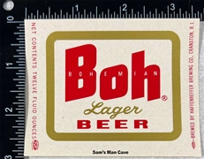 Bohemian Boh Lager Beer Label