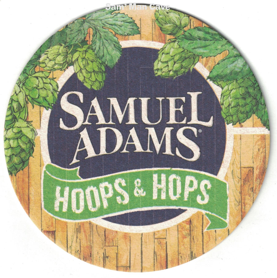 Samuel Adams Boston Lager Hoops & Hops Beer Coaster