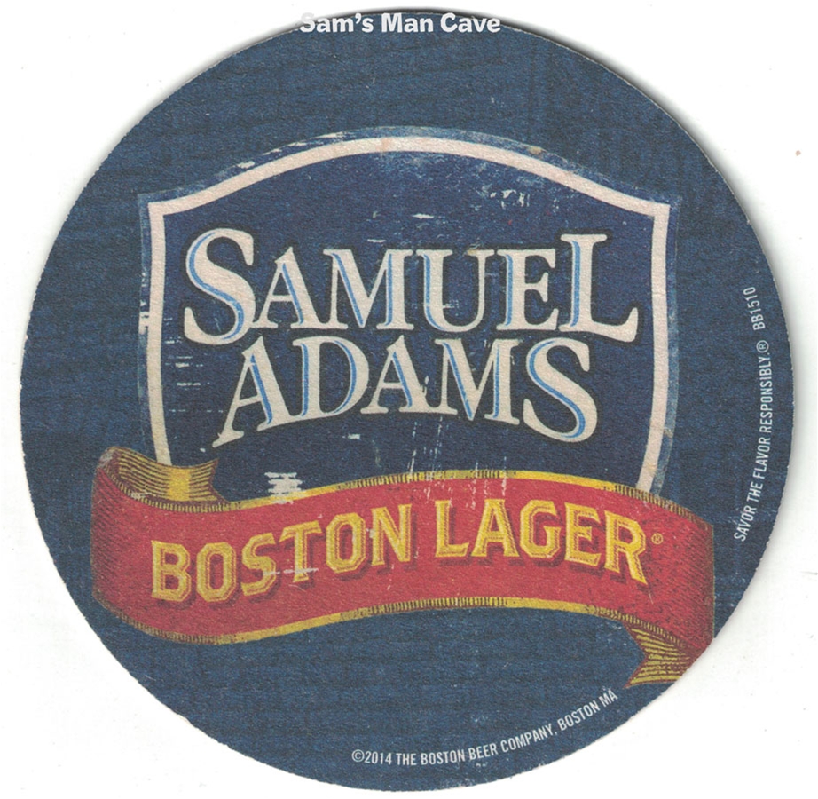 Samuel Adams Boston Lager Hoops & Hops Beer Coaster