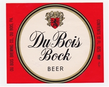 Du Bois Bock Beer 12 oz Beer Label