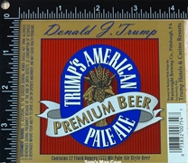 Trump's Pale Ale Beer Label
