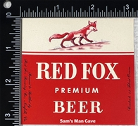 Red Fox Premium Beer Label
