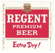 Regent Premium Beer Extra Dry Label