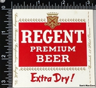 Regent Premium Beer Extra Dry Label