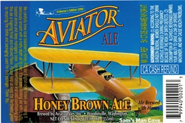 Aviator Ales Honey Brown Ale Beer Label