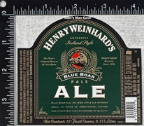 Henry Weinhard's Blue Boar Pale Ale Beer Label