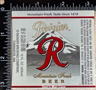 Rainier Mountain Fresh Beer Label