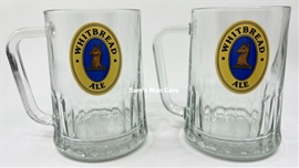 Whitbread Ale Glass Tankard Set
