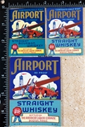 Airport Straight Bourbon Whiskey Label Set