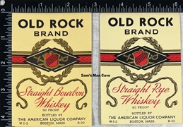 Old Rock Brand Whiskey Label Set