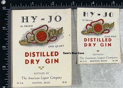 Hy - Jo Distilled Dry Gin Label Set