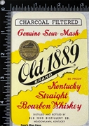 Old 1889 Whiskey Label