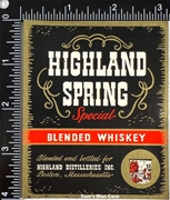 Highland Spring Blended Whiskey Label
